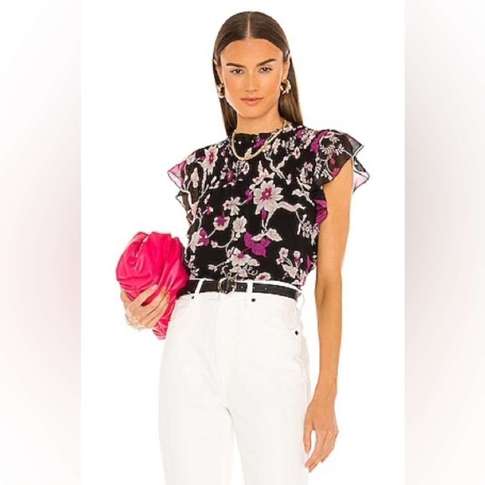 Revolve Sanctuary Airy Shell Top in Deep
Solstice | Floral Shirt | Size XS